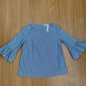 NWT Madewell Bell Sleeve Striped Top